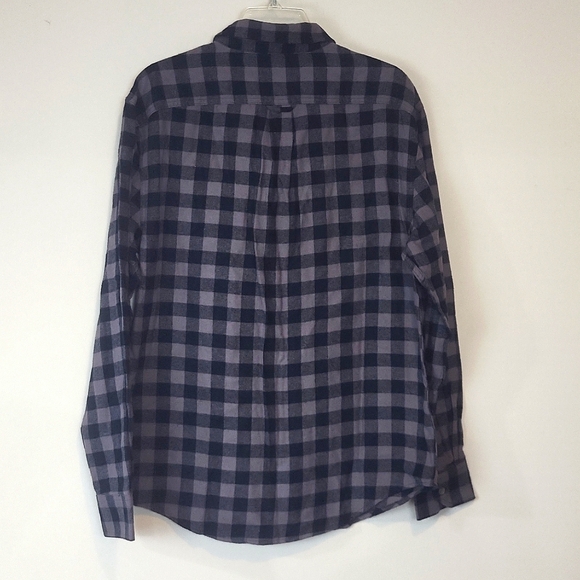 PACIFIC OUTFITTERS Black Gray Buffalo Check Plaid Cotton Flannel Button Down - Picture 7 of 11